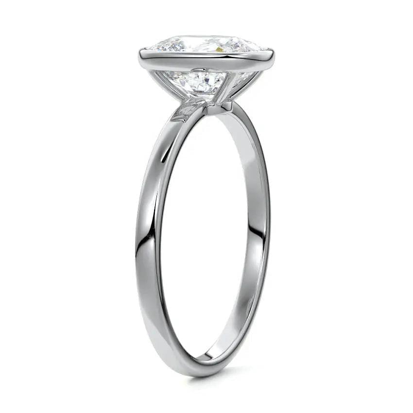 Amberly - Cushion Bezel Lab Grown Diamond Engagement Ring - image 6