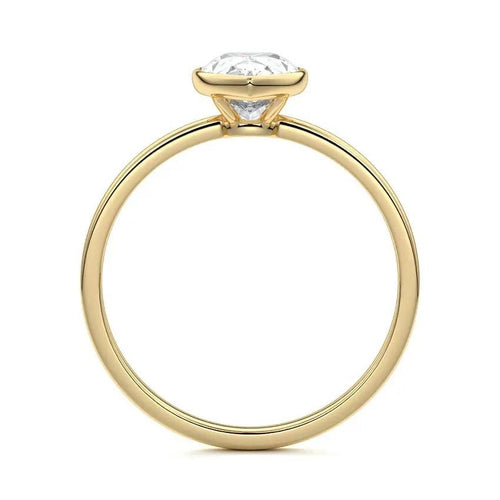 Katlyn - Pear Bezel Lab Grown Diamond Engagement Ring Raphana Jewellery