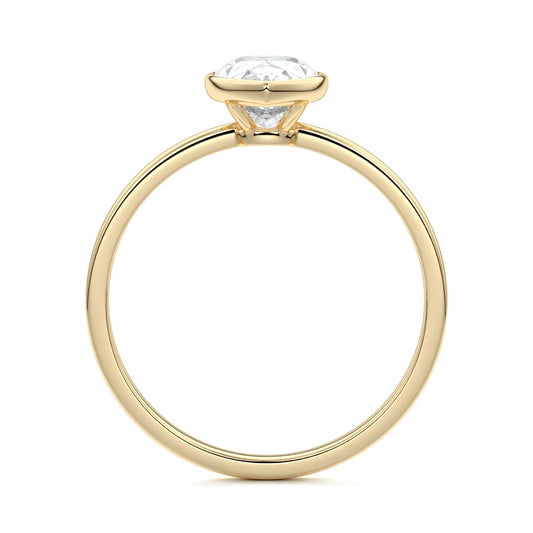 Katlyn - Pear Bezel Lab Grown Diamond Engagement Ring