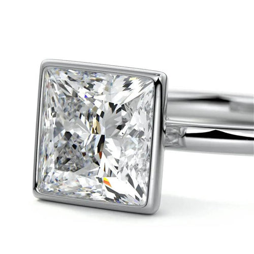 Georgina - Princess Bezel Lab Grown Diamond Engagement Ring Raphana Jewellery