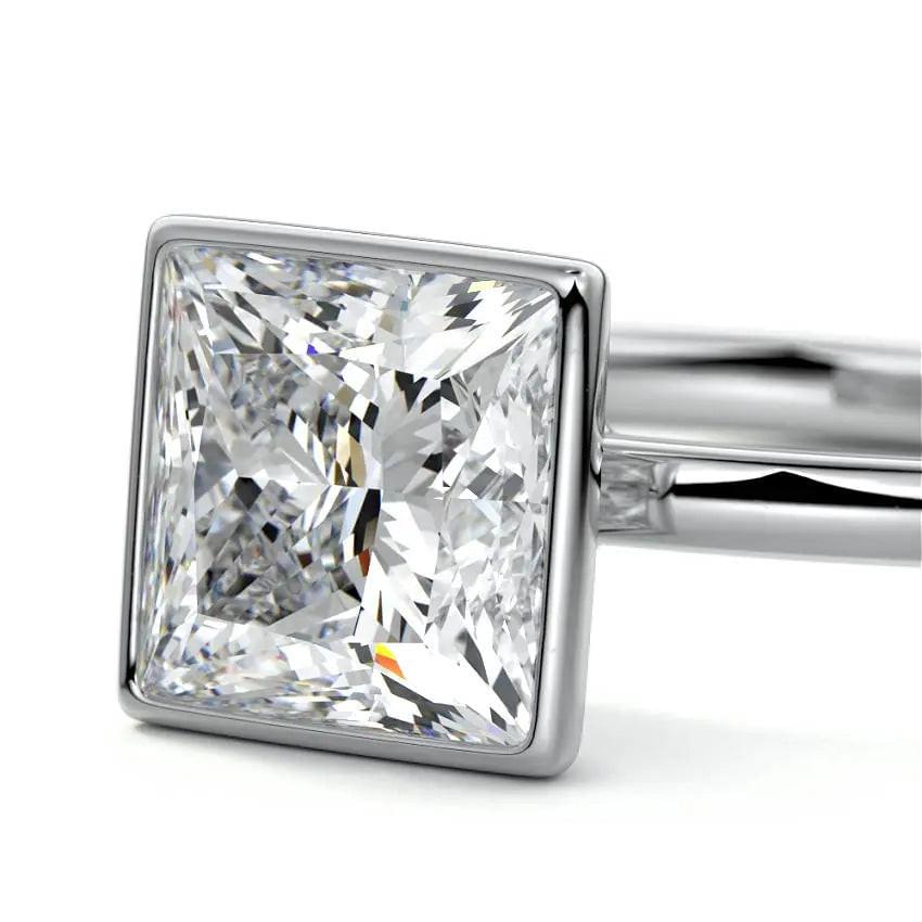 Georgina - Princess Bezel Lab Grown Diamond Engagement Ring - image 8