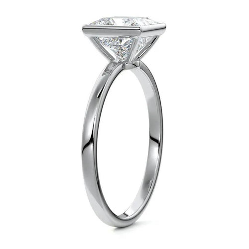 Georgina - Princess Bezel Lab Grown Diamond Engagement Ring Raphana Jewellery