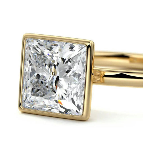 Georgina - Princess Bezel Lab Grown Diamond Engagement Ring Raphana Jewellery