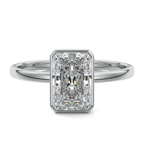 Moana - Radiant Bezel Lab Grown Diamond Engagement Ring Raphana Jewellery