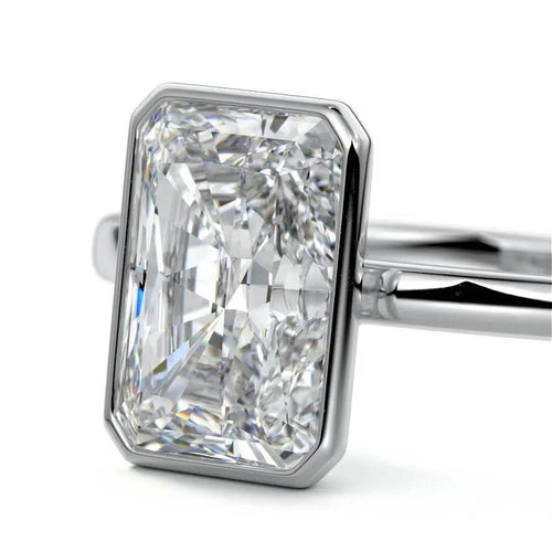 Moana - Radiant Bezel Lab Grown Diamond Engagement Ring Raphana Jewellery