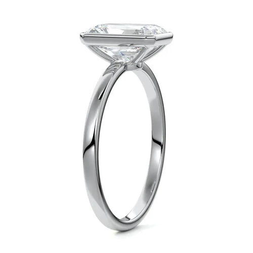 Moana - Radiant Bezel Lab Grown Diamond Engagement Ring - image 6