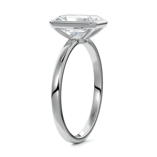 Moana - Radiant Bezel Lab Grown Diamond Engagement Ring Raphana Jewellery