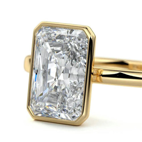 Moana - Radiant Bezel Lab Grown Diamond Engagement Ring Raphana Jewellery