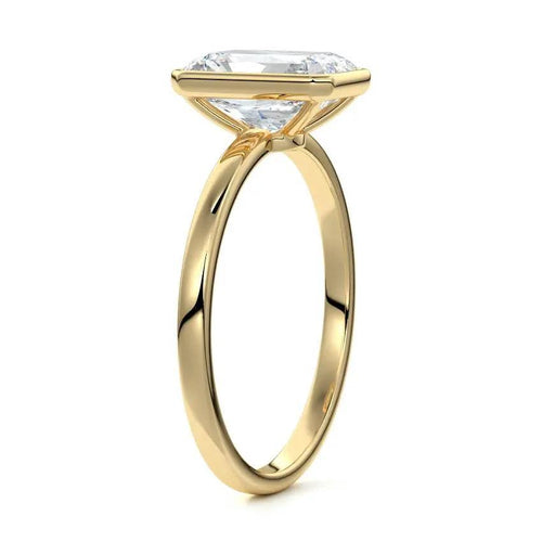 Moana - Radiant Bezel Lab Grown Diamond Engagement Ring Raphana Jewellery