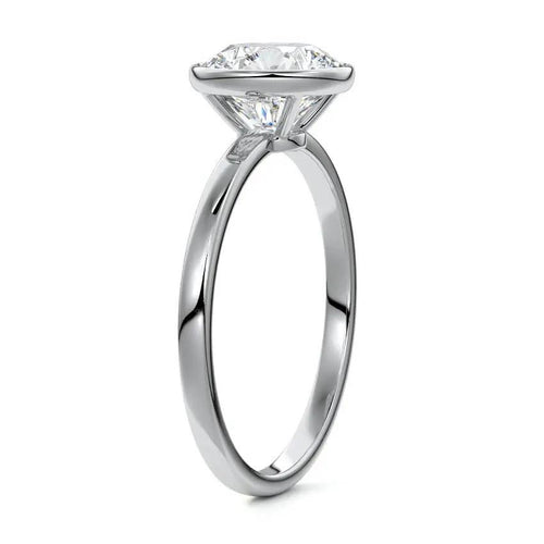 Milly - Round Bezel Lab Grown Diamond Engagement Ring Raphana Jewellery