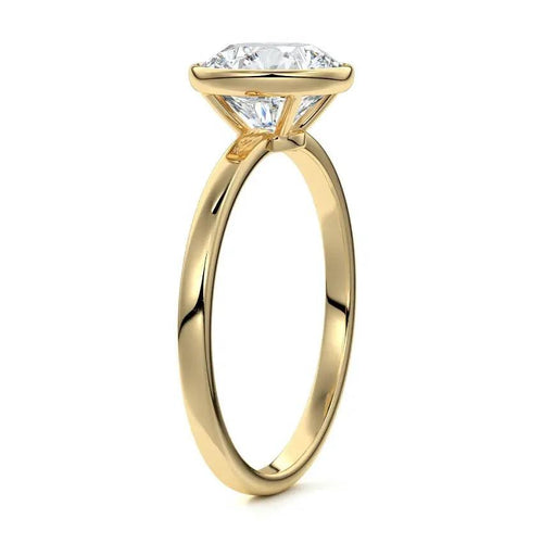 Milly - Round Bezel Lab Grown Diamond Engagement Ring Raphana Jewellery