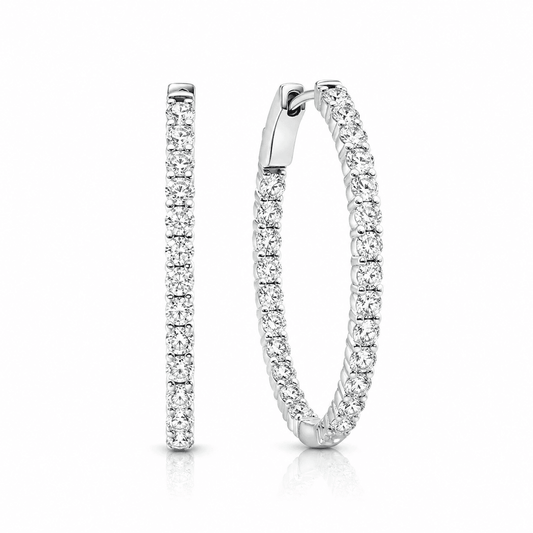 3 CT Large Hoops Earring