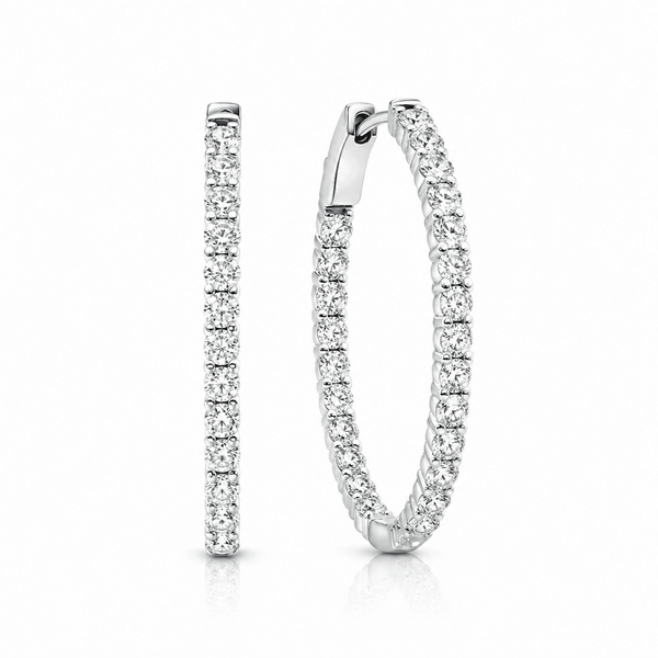 3 CT Large Hoops Earring