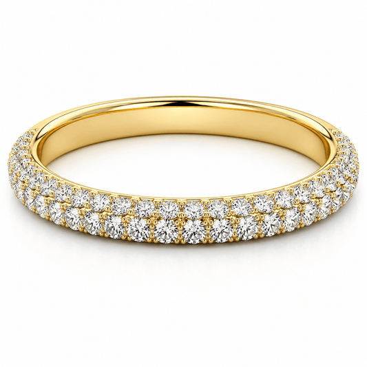 Persa - Double Pavé Half Eternity Lab Grown Diamond Wedding Ring
