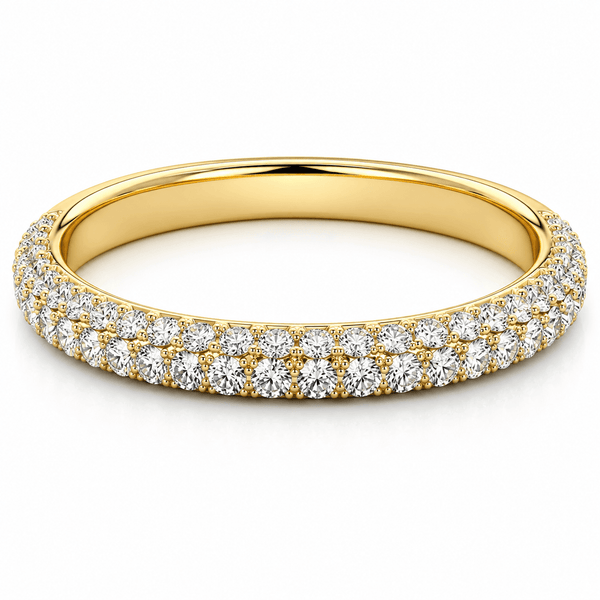 Persa - Double Pavé Half Eternity Lab Grown Diamond Wedding Ring
