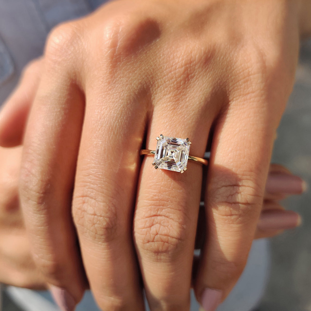 Genevieve Dawn - Solitaire Asscher Cut Engagement Ring