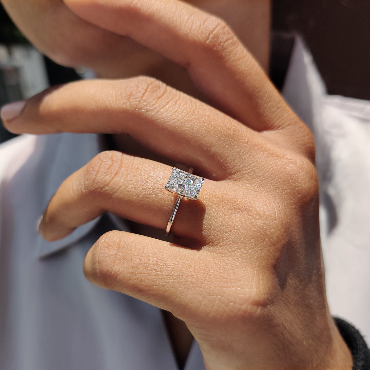 Lisette Eve - Radiant Engagement Ring With Solitaire Style