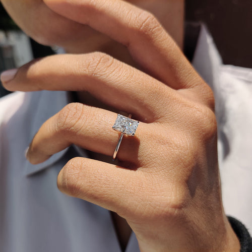 Lisette Eve - Radiant Engagement Ring With Solitaire Style