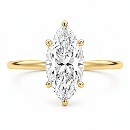 Daniele - Marquise Hidden Halo Lab Grown Diamond Engagement Ring