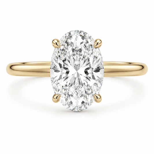 Lavigne - Oval Hidden Halo Lab Grown Diamond Engagement Ring
