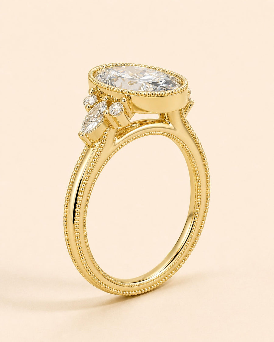 Milgrain ring setting