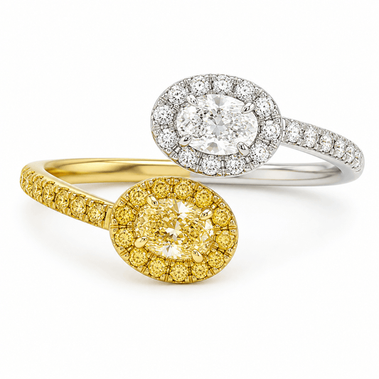 Josie - Toi et Moi White & Yellow Diamond Engagement Ring