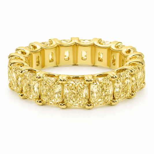Amor - Radiant Fancy Yellow Lab Grown Diamond Eternity Wedding Ring
