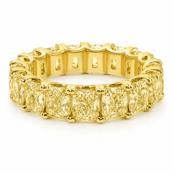 Amor - Radiant Fancy Yellow Lab Grown Diamond Eternity Wedding Ring