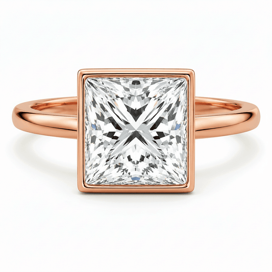 Georgina - Princess Bezel Lab Grown Diamond Engagement Ring