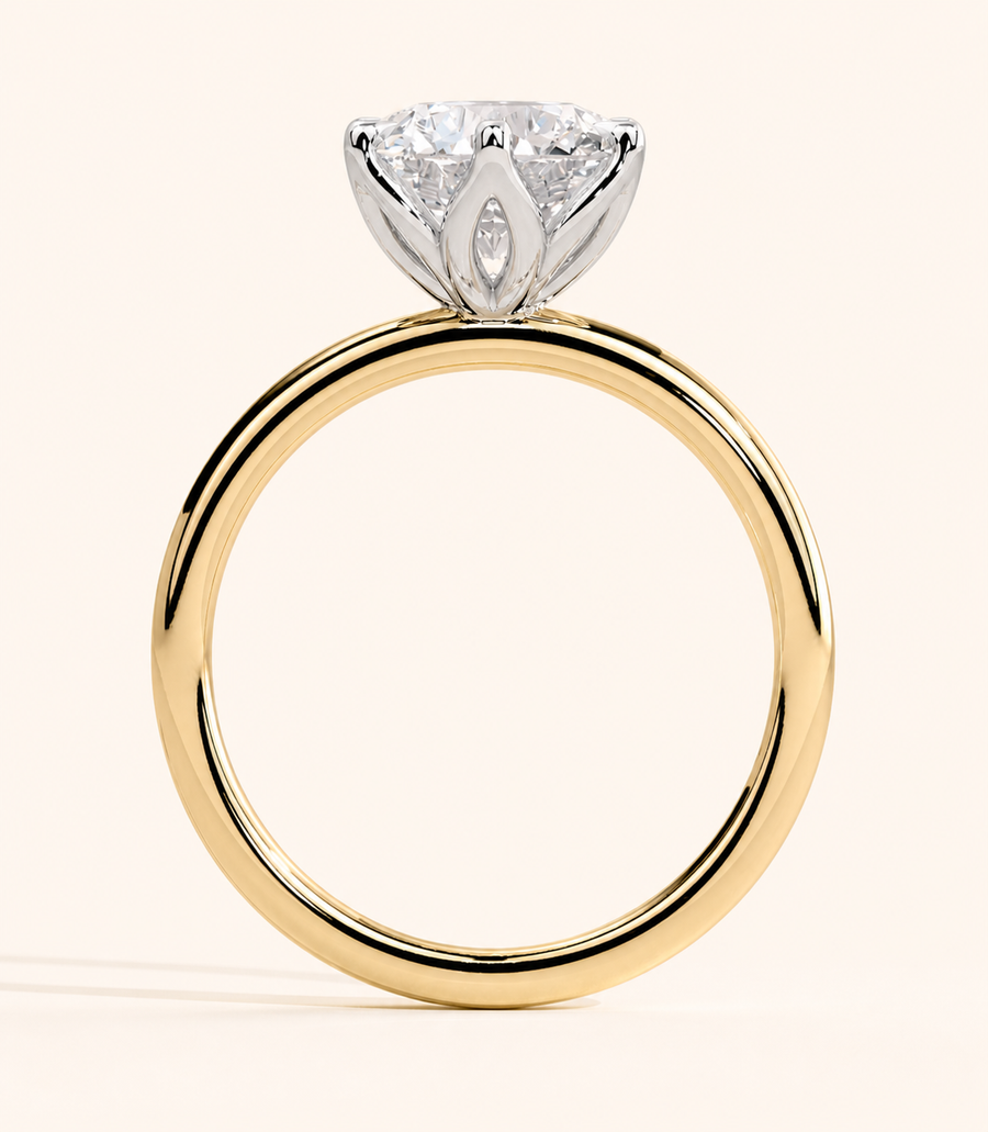 High profile ring setting