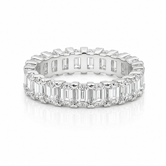 3 Carat Emerald Eternity Anniversary Band