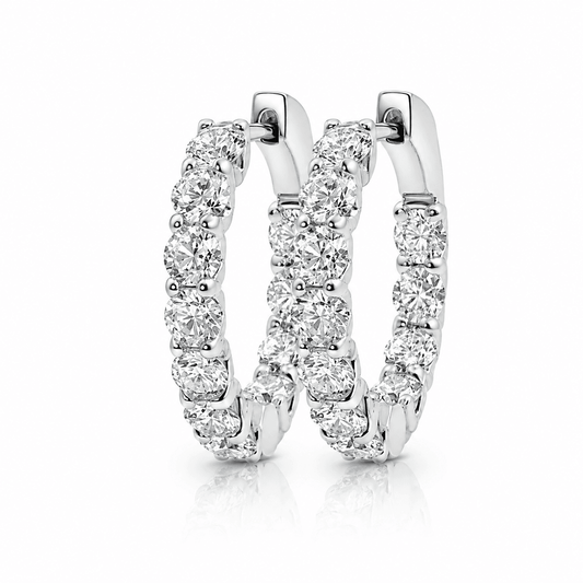 3.5 CT 15mm Huggie Earring