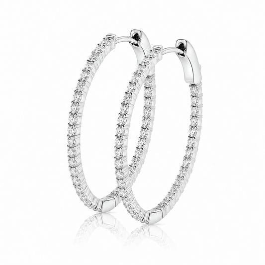 1.15CT Oval Medium Hoops