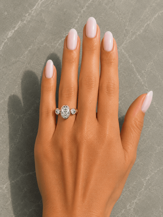 Willow - Five Stone Lab Grown Diamond Oval Engagement Ring