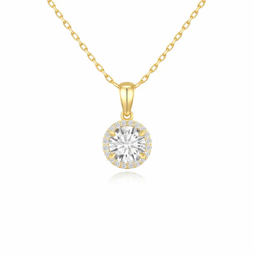 Naty - Lab Moissanite Necklace 14K Gold Nura Lab