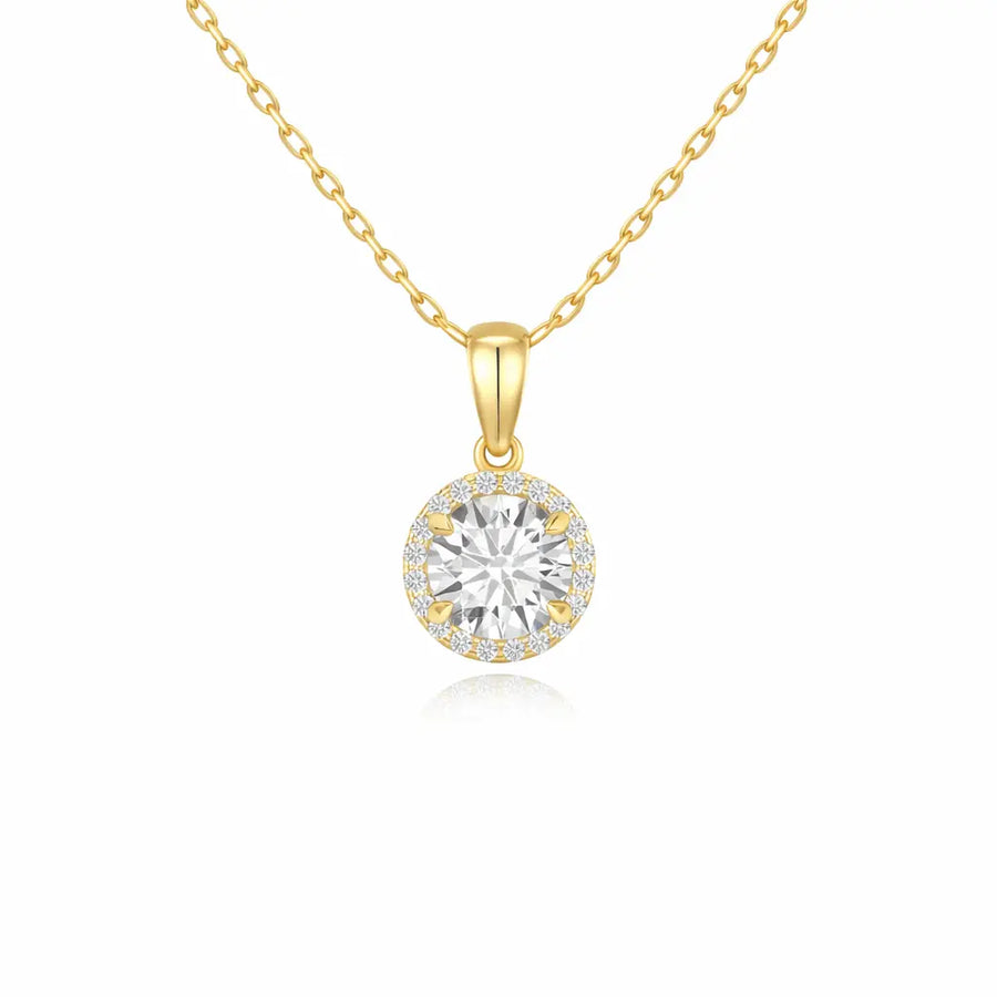 Naty - Lab Moissanite Necklace 14K Gold