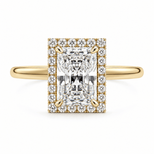 Anne - Radiant Halo Lab Grown Diamond Engagement Ring
