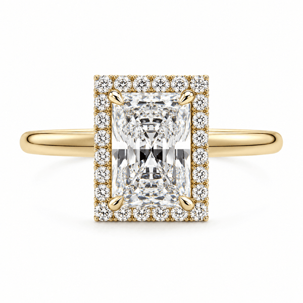 Anne - Radiant Halo Lab Grown Diamond Engagement Ring
