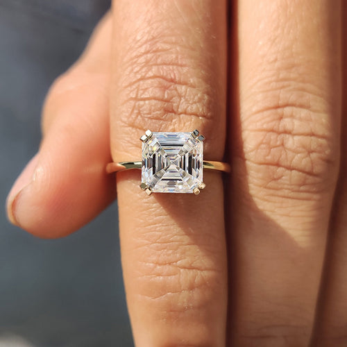 Genevieve Dawn - Solitaire Asscher Cut Engagement Ring