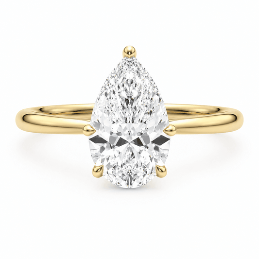 Sienna - Pear Cathedral Lab Grown Diamond Engagement Ring