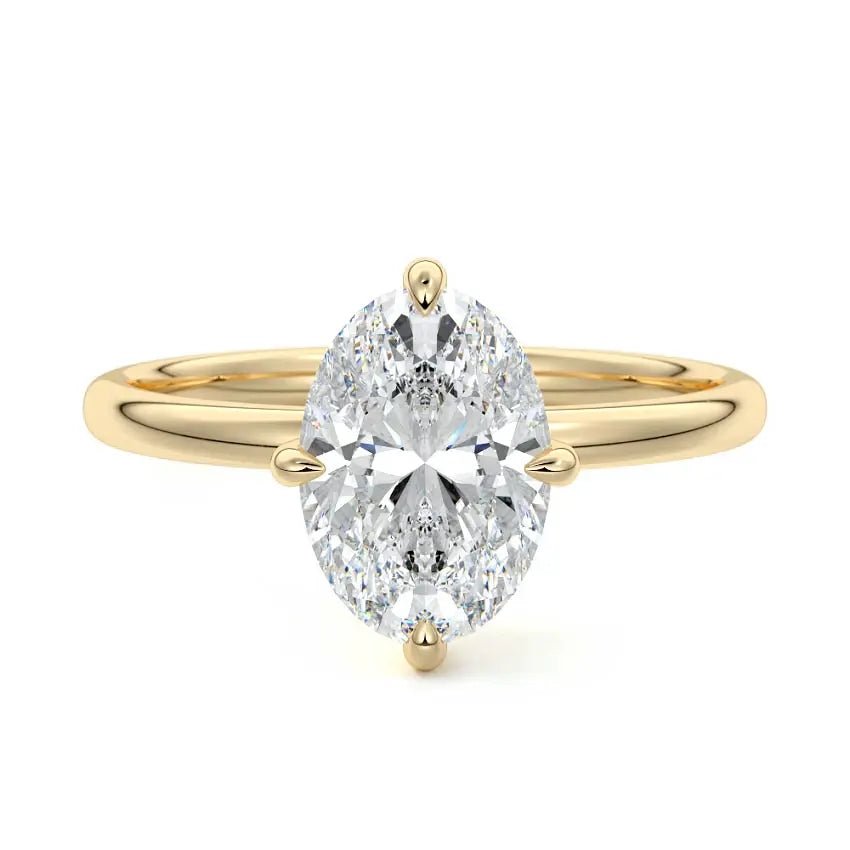 Oval Cut Lab-Grown Diamond Engagement Rings in 18K yellow Gold by michael hill jeweller nz