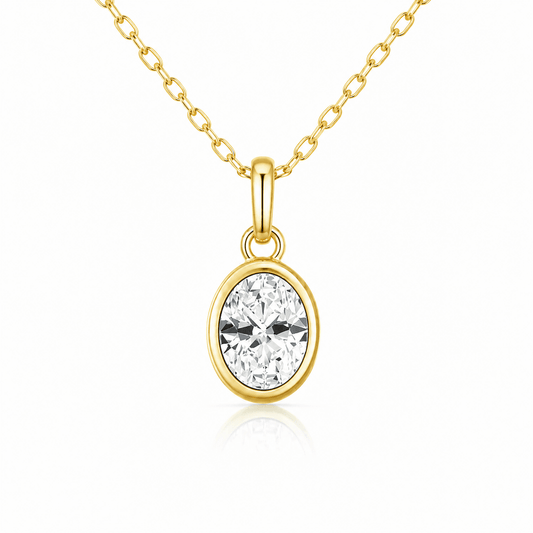 Maga - Lab Moissanite Necklace 14K Gold