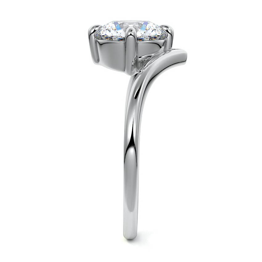 Stella - Round Solitaire Curved Engagement Ring