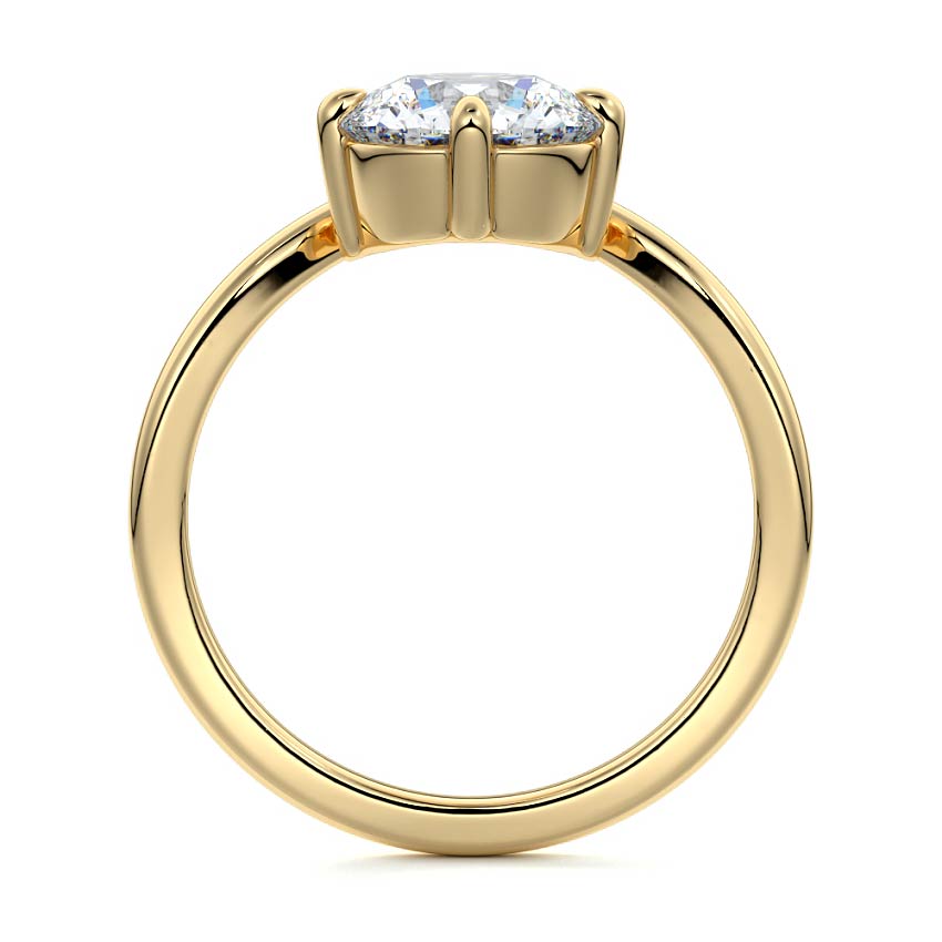 Stella - Round Solitaire Curved Engagement Ring