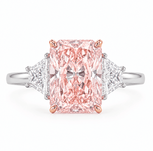Meryl - Trilogy Radiant Cut Pink Diamond.