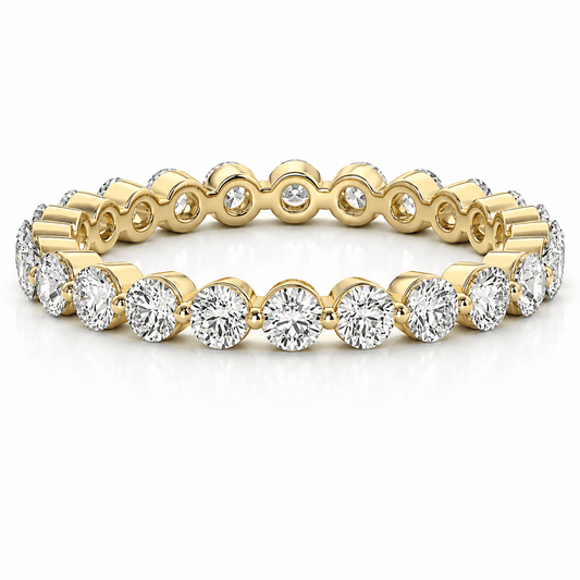 Lily - Round Eternity Band – Single Row Lab Grown Diamond Wedding Ring