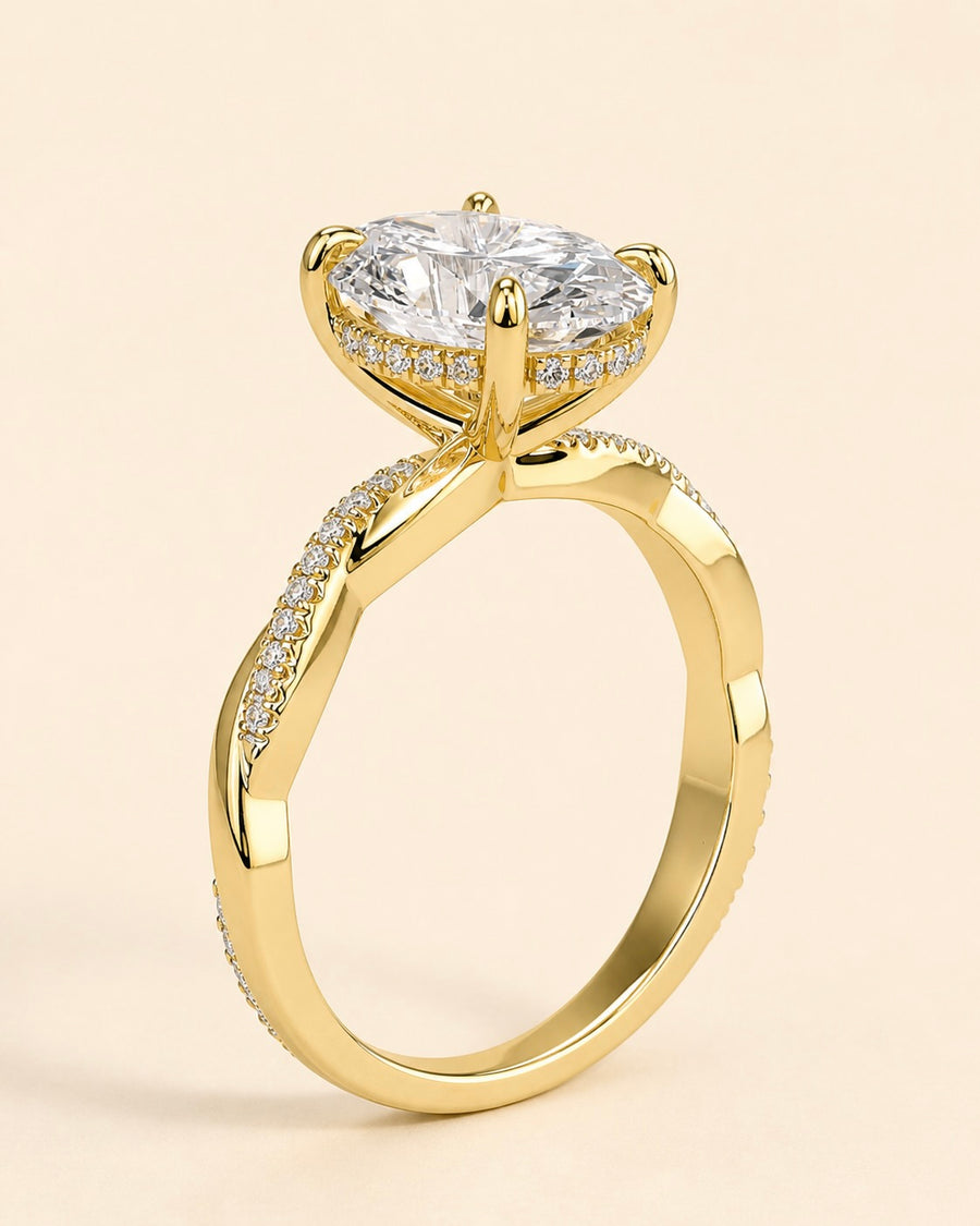 Twist ring setting