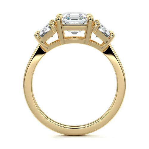 Marissa - Asscher Trilogy Lab Grown Diamond Engagement Ring Raphana Jewellery