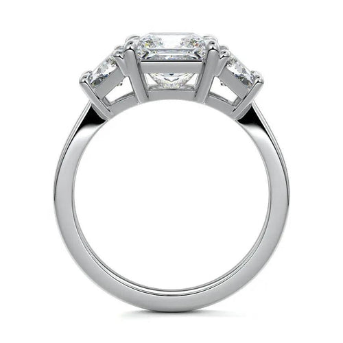 Daisy - Princess Three Stone Lab Grown Diamond Engagement Ring Raphana Jewellery