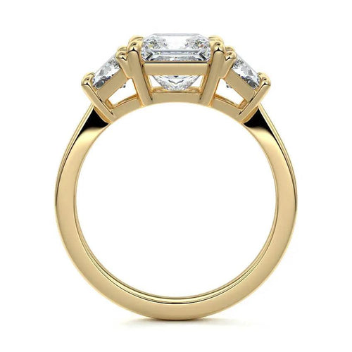 Daisy - Princess Three Stone Lab Grown Diamond Engagement Ring Raphana Jewellery
